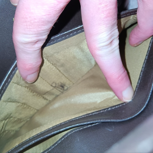 Coach Silver Buckle Leather Brown & Tan Wallet - Picture 13 of 16